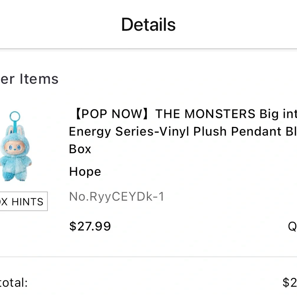 Labubu Big Into Energy “Hope” SEALED BOX - Picture 5 of 5